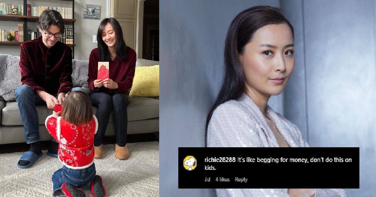 ACTRESS FALA CHEN SLAMMED FOR MAKING DAUGHTER KNEEL DOWN TO RECEIVE ANG PAO