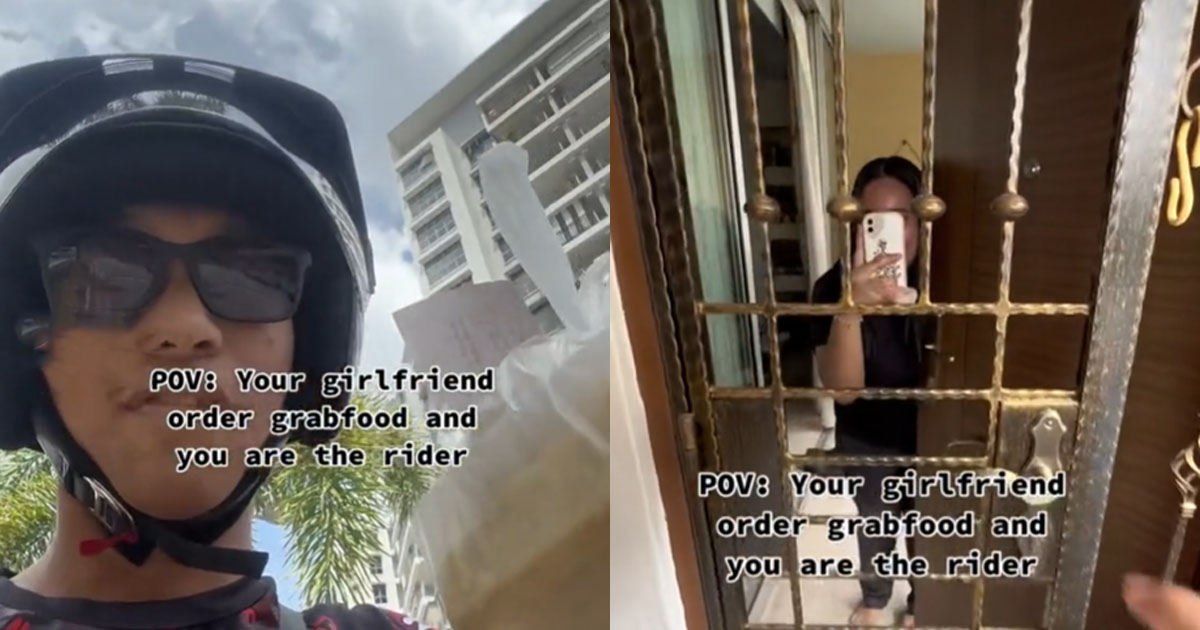 GRAB RIDER GETS GF'S DELIVERY ORDER BY CHANCE, A HAPPY COINCIDENCE