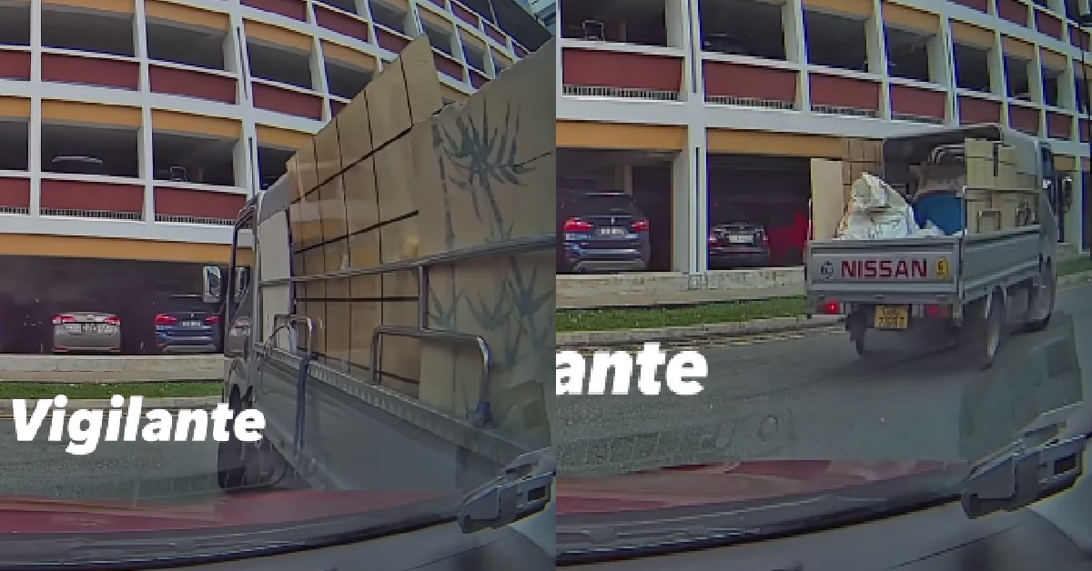 LORRY HITS PARKED CAR, THEN KAYSIAO ACT BLUR LIKE NOTHING HAPPENED & DRIVES AWAY