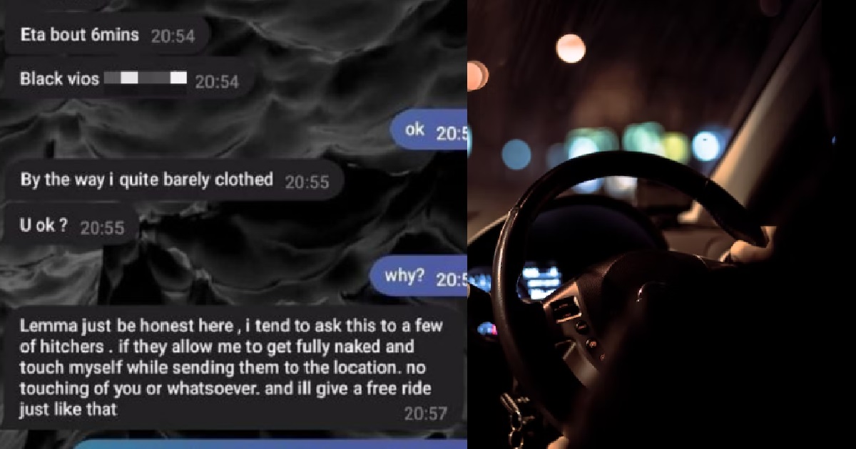 HITCH DRIVER ASKED PAX IF HE CAN “TOUCH HIMSELF” WHILE SENDING HER TO DESTINATION