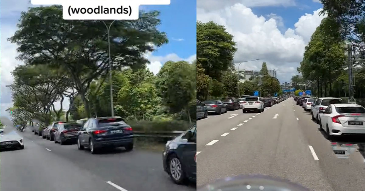 NETIZENS SHARE VIDEO OF JAM TO JOHOR BAHRU, JAM FROM WOODLANDS TO MALAYSIA
