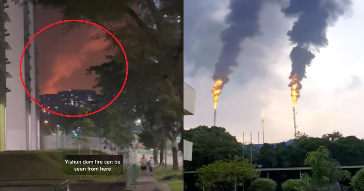 “RED SMOKE CLOUD” SPOTTED IN S’PORE IS ACTUALLY FROM M’SIA CHEMICAL PLANT