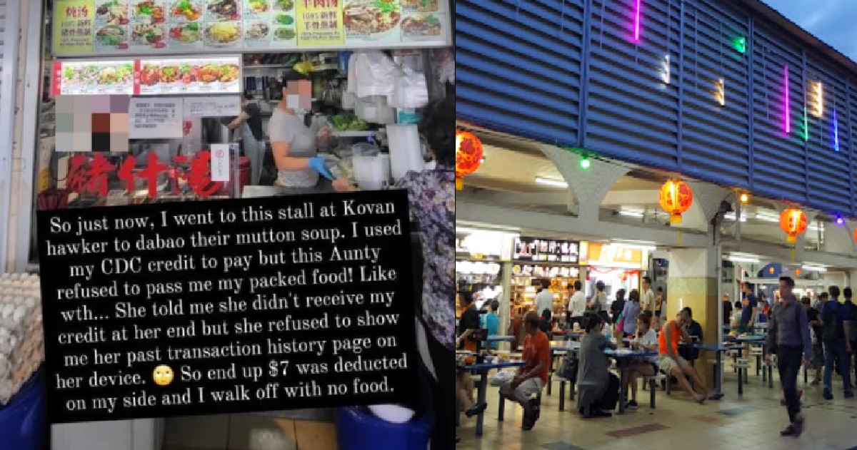 WOMAN PAID WITH CDC VOUCHER AT STALL, HAWKER ACT BLUR PRETEND NEVER RECEIVED