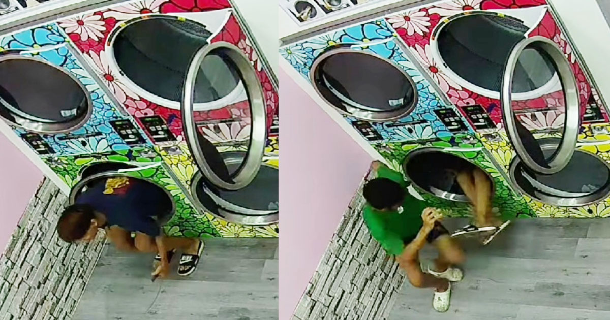 YPS CLIMB INTO LAUNDRY & GOT STUCKED, BROKE GLASS TO ESCAPE @ WHAMPOA