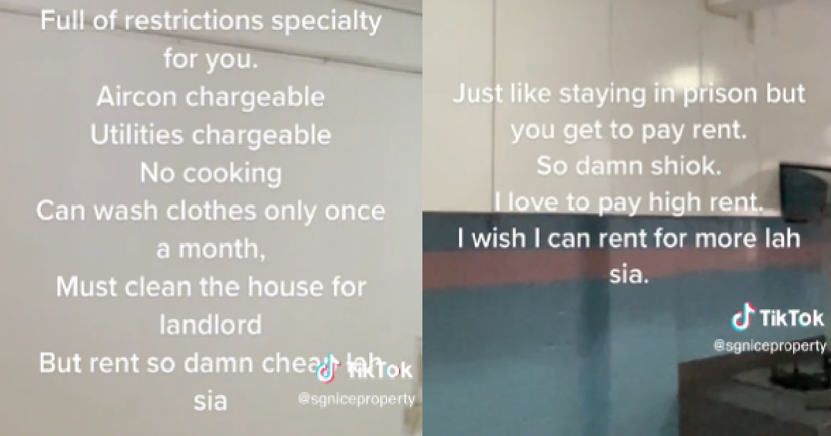 HDB ROOM LISTED FOR $1.2K/MTH BUT NO COOKING, ONLY CAN WASH CLOTHES ONCE A MONTH