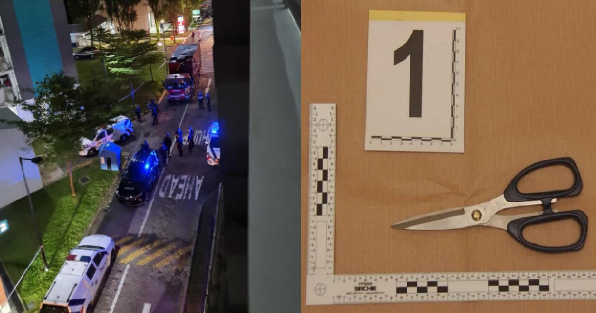 MAN ATTACKED STRANGER WITH SCISSORS @ JURONG, THEN WENT HOME TO SLEEP BEFORE BEING ARRESTED