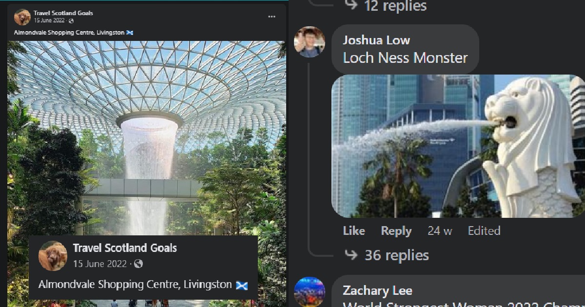 SCOTTISH TOURISM PAGE SAYS JEWEL CHANGI IS IN SCOTLAND, S’POREANS RESPOND