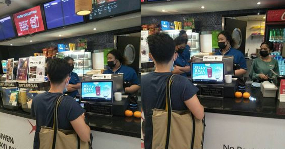 MAN KENA RUDE SERVICE AT CATHAY CINELEISURE, SCOLD CUSTOMER MAD