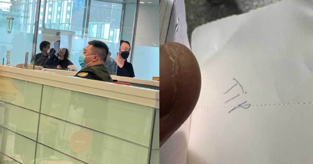 VIET CUSTOM’S OFFICER ASKED S’PORE MAN FOR MONEY, WROTE “TIPS” ON HIS AIR TICKET