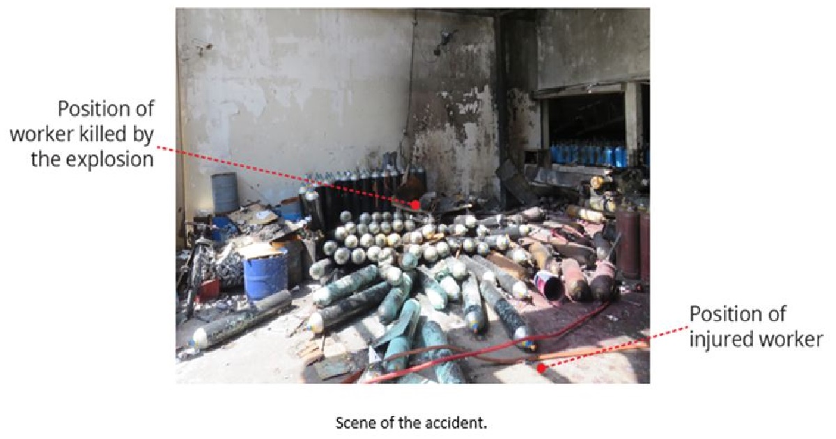 WORKER KILLED DURING GAS EXPLOSION @ TUAS, 1 OTHER INJURED & SENT TO HOSPITAL
