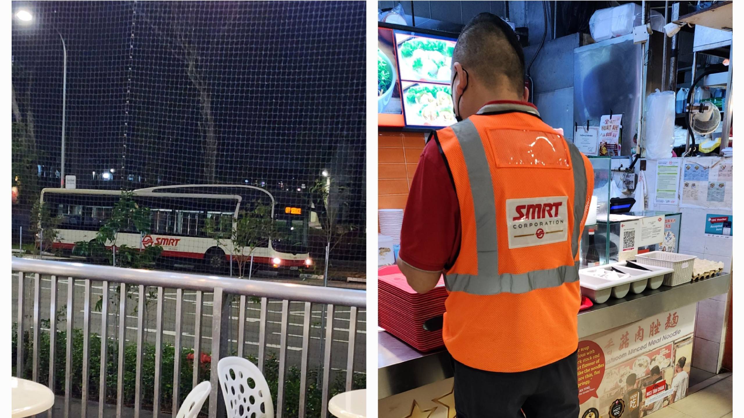 SMRT BUS DRIVER PARK BUS ILLEGALLY TO BUY NOODLES