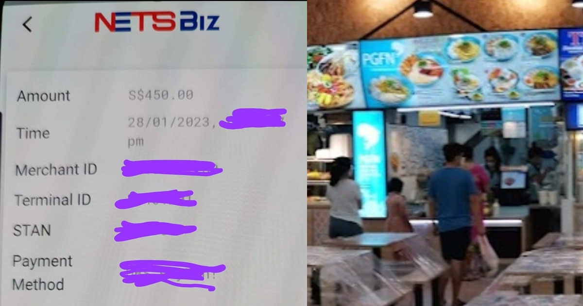 WOODLANDS NOODLE STALL LOOKING FOR AN ELDERLY WHO PAID $450 FOR NOODLES INSTEAD OF $4.50