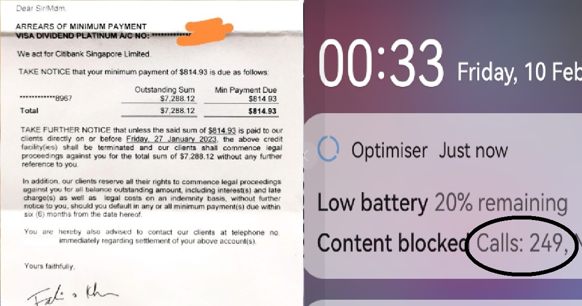 MAN WAS TOLD HIS $6.8K CREDIT CARD BILL COVERED BY GIRO, “NO ACTION NEEDED”, THEN GETS LAWYER LETTER