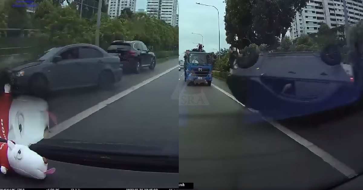 CAR SPEEDING DANGEROUSLY ON CTE THEN CRASHED & OVERTURNED, 2 PEOPLE SENT TO HOSPITAL