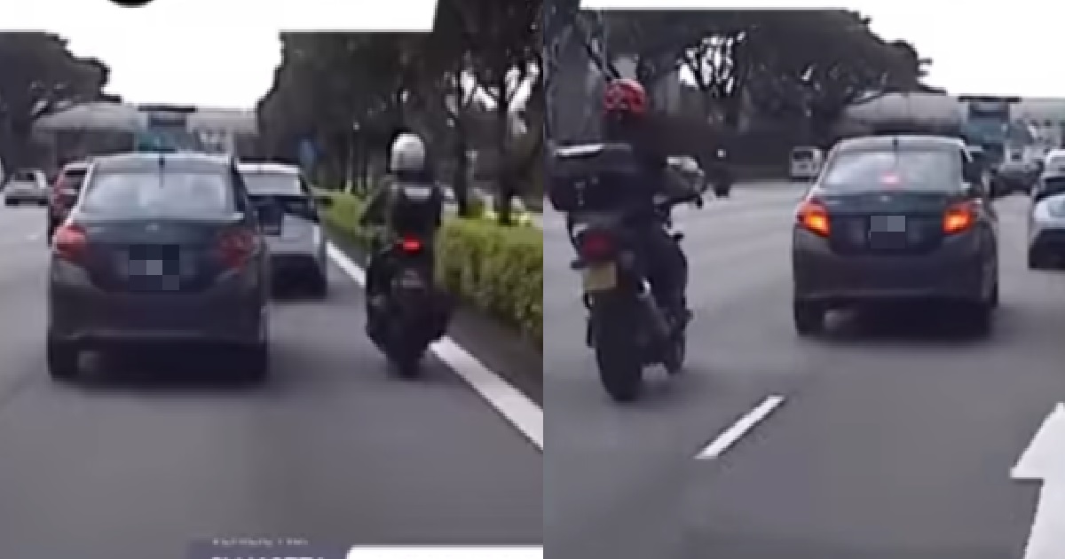 CAR DRIVING RECKLESSLY ON CTE & DRIVING LIKE HIS FATHER’S ROAD, ALMOST HITS 2 MOTORCYLISTS
