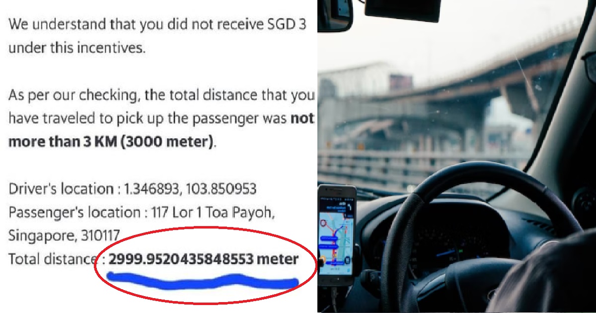 GRAB DRIVER MISSED OUT ON CASH INCENTIVE BY 4.8CM – MONEY HARD TO EARN