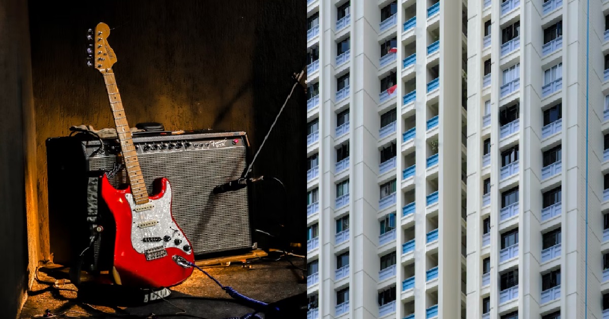 CRAZY NEIGHBOUR BLASTING GUITAR, KENA COMPLAINT THEN PLAYS IT EVEN LOUDER
