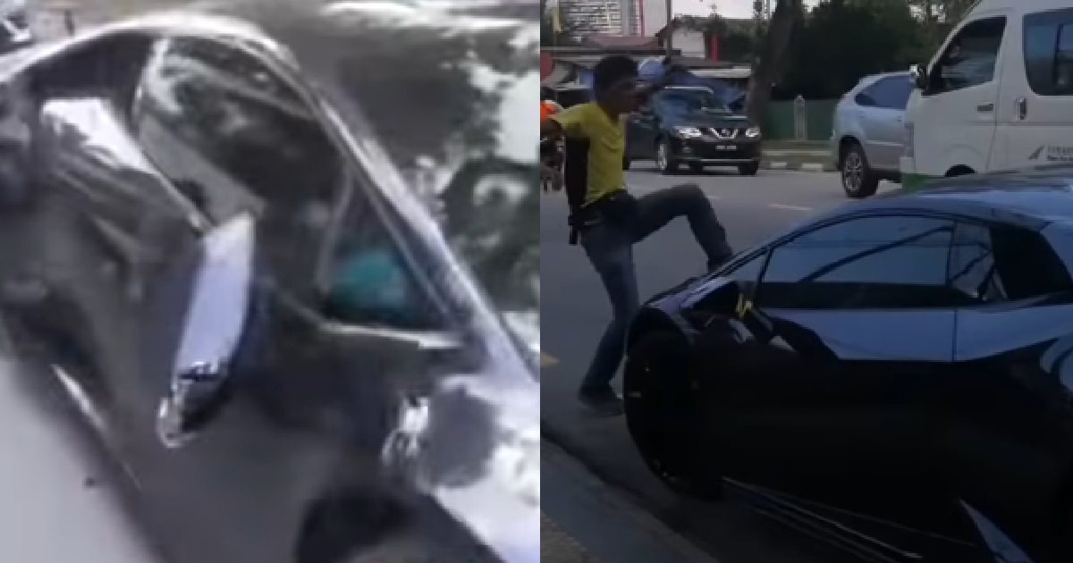 MAN KICKED & BROKE LAMBORGHINI’S SIDE MIRROR BECAUSE DRIVER PARKED ILLEGALLY