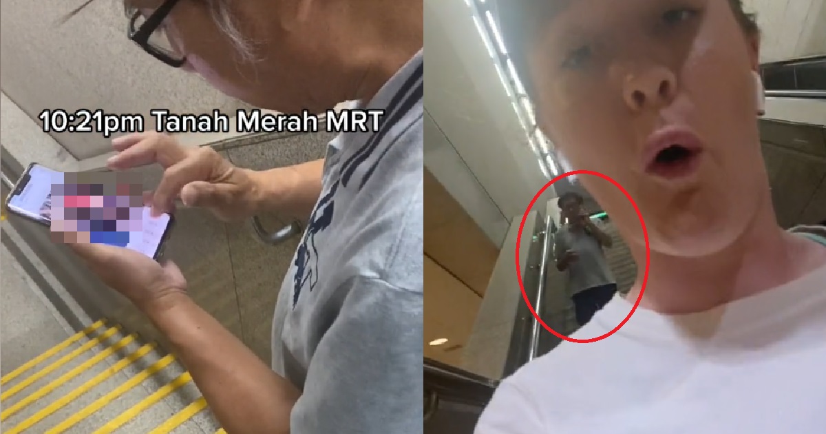UNCLE GOT CONFRONTED FOR TAKING PHOTO OF WOMAN IN MRT, KAYSIAO PRETEND GOT PHONE CALL