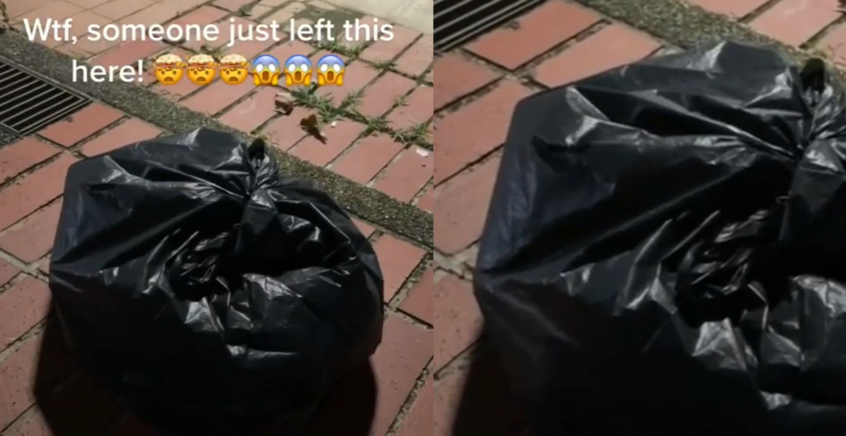 SERANGOON RESIDENT TIES UP A RAT IN GARBAGE BAG & ABANDONS IT AT VOID DECK