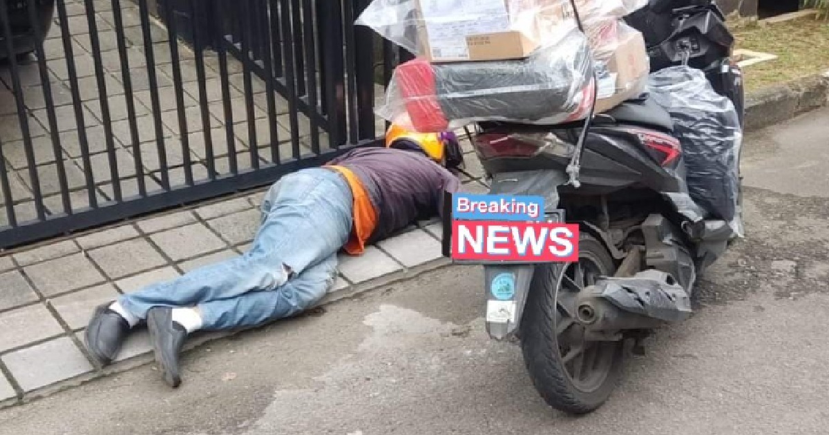 DELIVERY RIDER DIED FROM EXHAUSTION, COLLAPSED AFTER DELIVERING PARCEL TO CUSTOMER