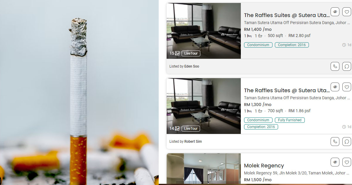 MAN SAY RENT CONDO IN JOHOR IS CHEAPER THAN SMOKING IN SG, WANT TO MOVE THERE