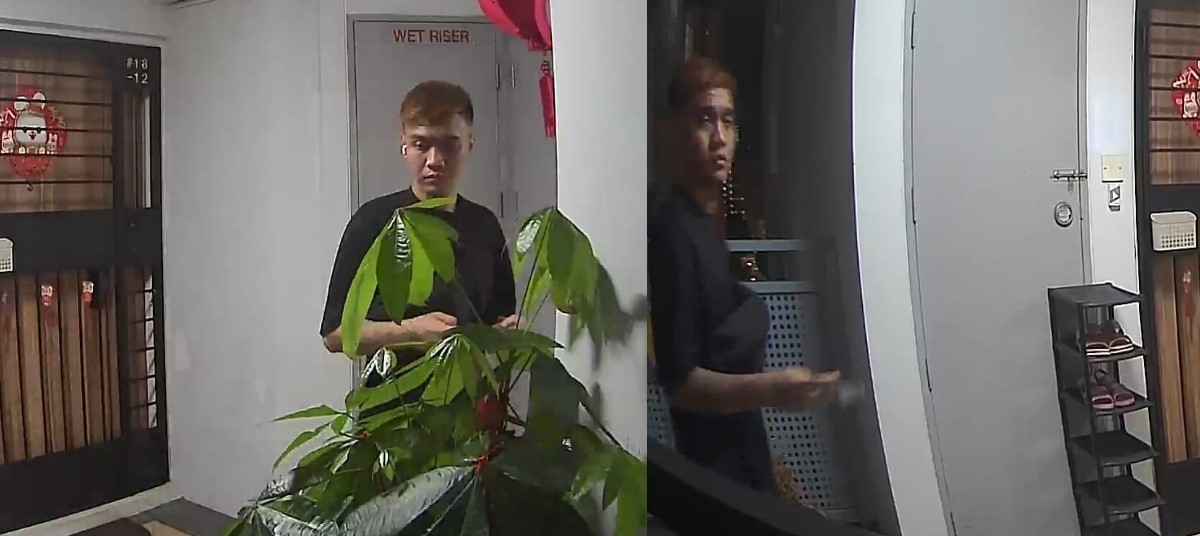 MAN CAUGHT ‘WINDOW SHOPPING’ FOR SHOES BY CCTV AT BUKIT PANJANG HDB