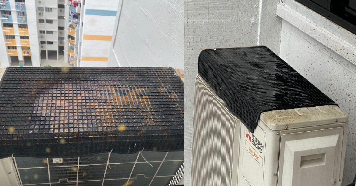 UPSTAIRS NEIGHBOUR CHANGING AIRCON UNIT, DRIP DIRTY WATER ONTO RESIDENT’S HOME