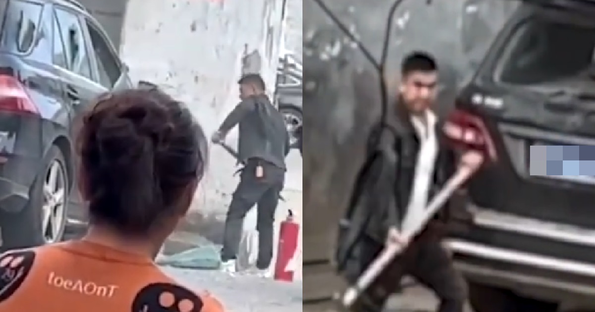 DRUNK MAN NOT HAPPY WITH EX-BOSS, TAKE AXE AND DESTROYS HIS MERCEDES BENZ