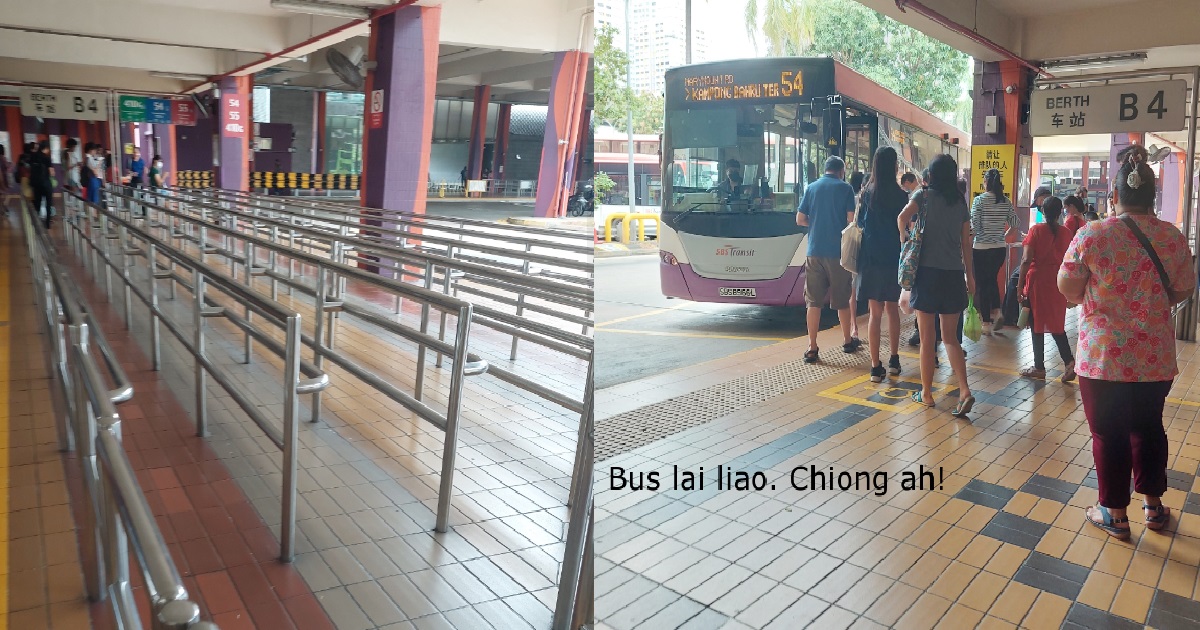 COMMUTERS REFUSE TO QUEUE AT BISHAN INTERCHANGE, BUS COME