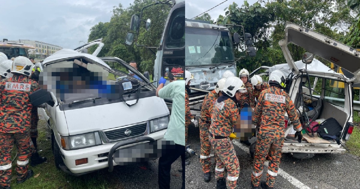 S’PORE MAN KILLED IN FATAL CRASH IN JOHOR, TRAPPED INSIDE VAN & DIED AT THE SCENE