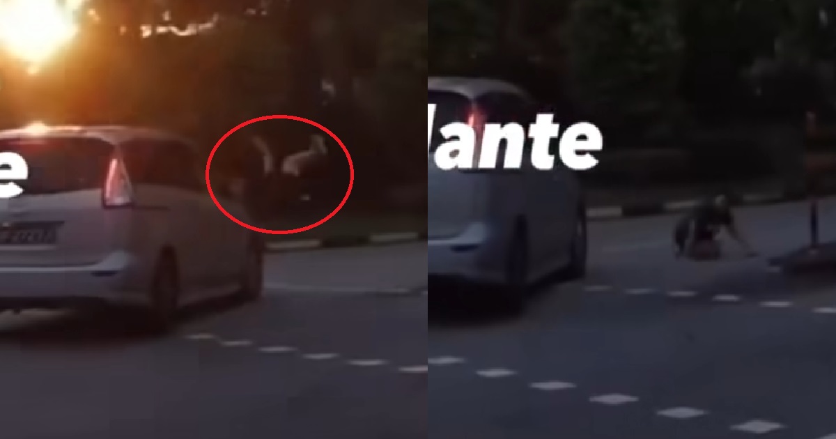 WOMAN SENT FLYING INTO THE AIR AFTER BEING HIT BY CAR WHILE CROSSING ROAD @ JURONG