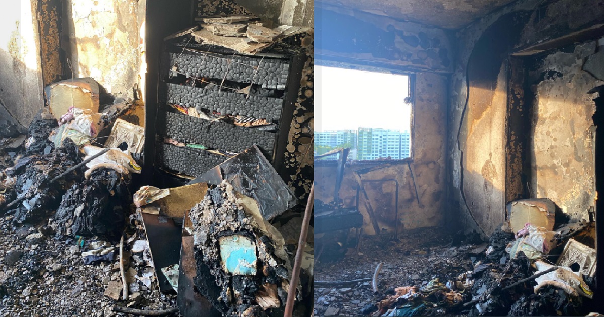 FAMILY’S HDB FLAT GOES UP IN FLAMES JUST 1 DAY BEFORE RAMADAN, OWNER ASKS FOR DONATIONS