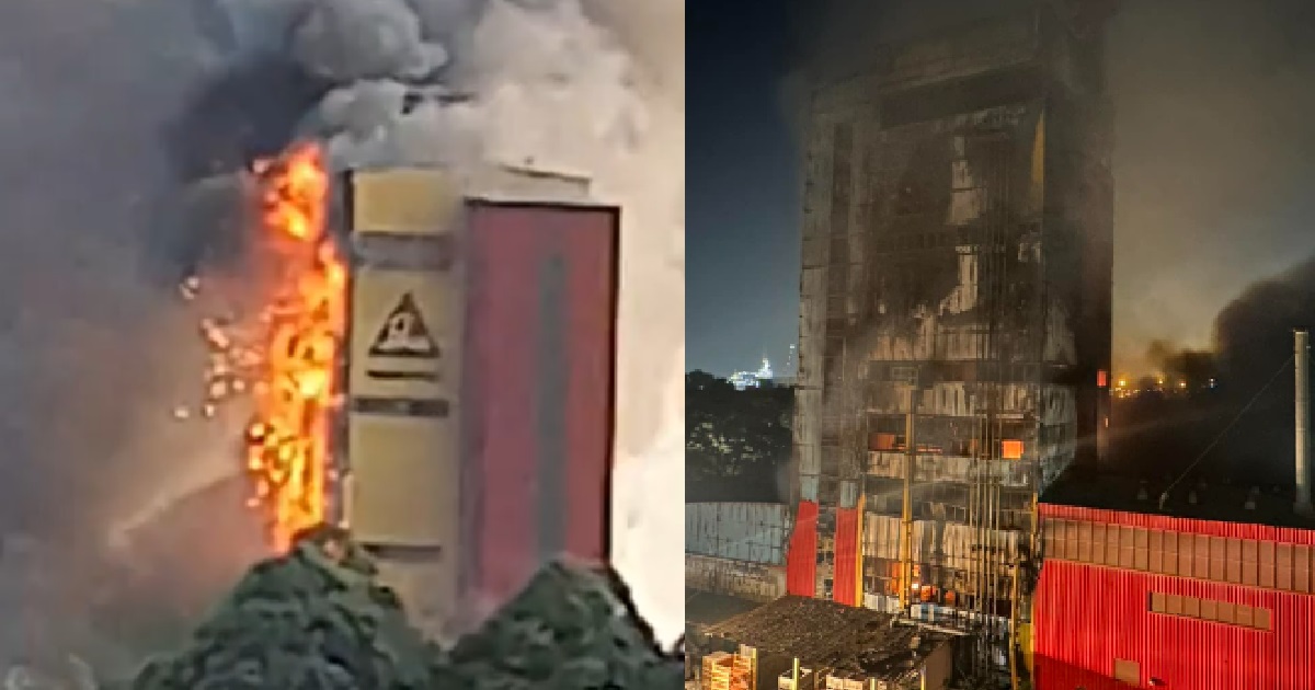 SCARY HUGE FIRE ENGULFS WHOLE INDUSTRIAL BUILDING @ TUAS, 2 PEOPLE INJURED