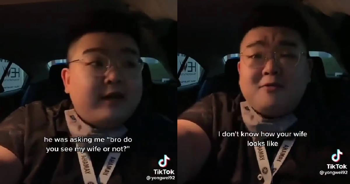 MAN BOOK GRAB FOR WIFE, DRIVER ASKS WHAT HIS WIFE LOOKS LIKE, MAN SAYS “SHE’S A WOMAN”