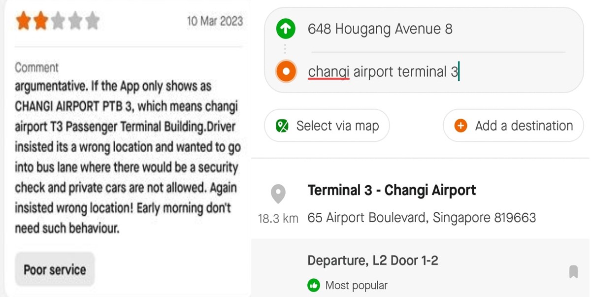 GOJEK PAX PUT WRONG DROP-OFF LOCATION THEN KPKB & GIVE DRIVER 2 STAR RATING