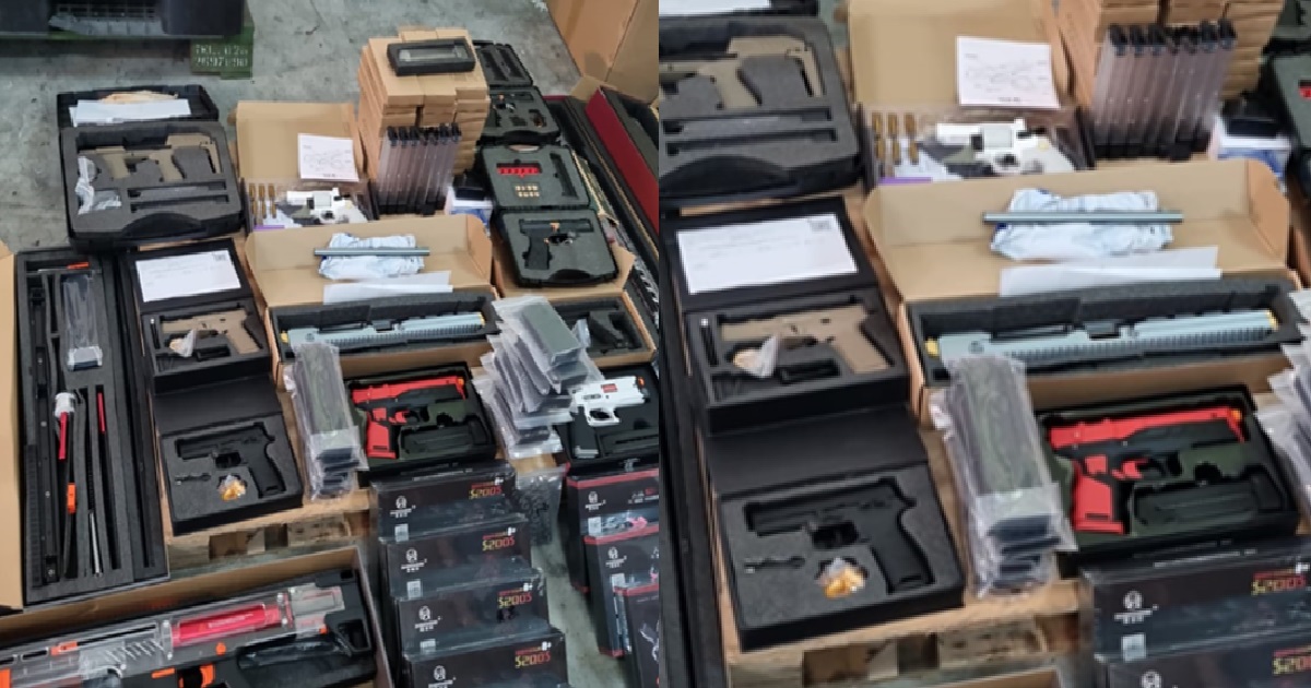 MAN & WOMAN BEING INVESTIGATED FOR IMPORTING 20 REPLICA GUNS INTO S’PORE