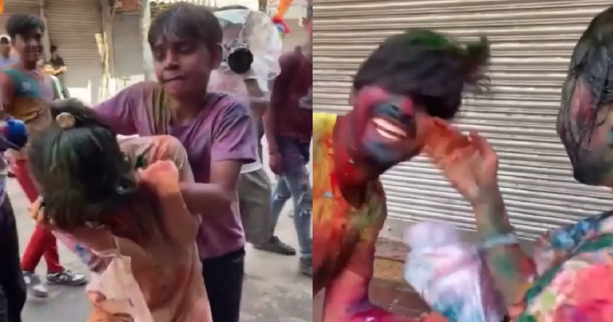 JAPANESE GIRL GOT GANGED UP ON BY MEN IN INDIA, SLAPS THEM IN THE FACE & FLEES IN TEARS