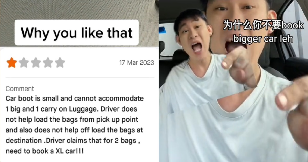 GOJEK DRIVER DULAN AFTER PAX TOLD HIM TO “GET A BIGGER CAR” CAUSE HIS 2 BAGS CAN’T FIT