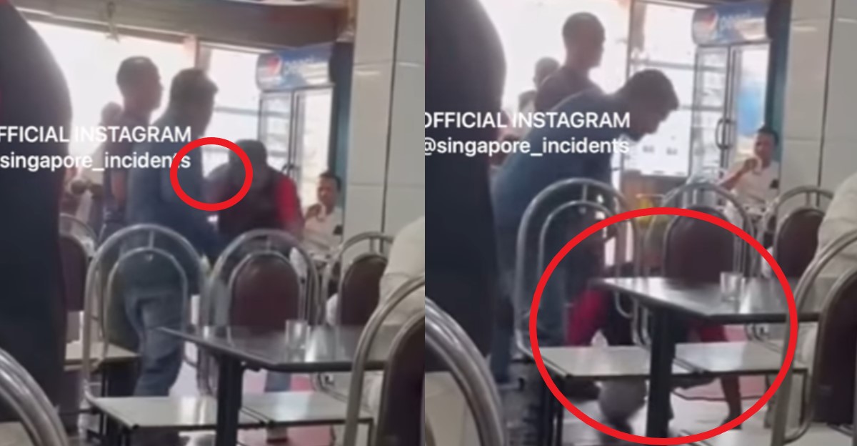 STAFF @ MAMAK SHOP IN INDIA KENA SLAPPED, KICKED & FORCED TO KNEEL BY ANOTHER MAN
