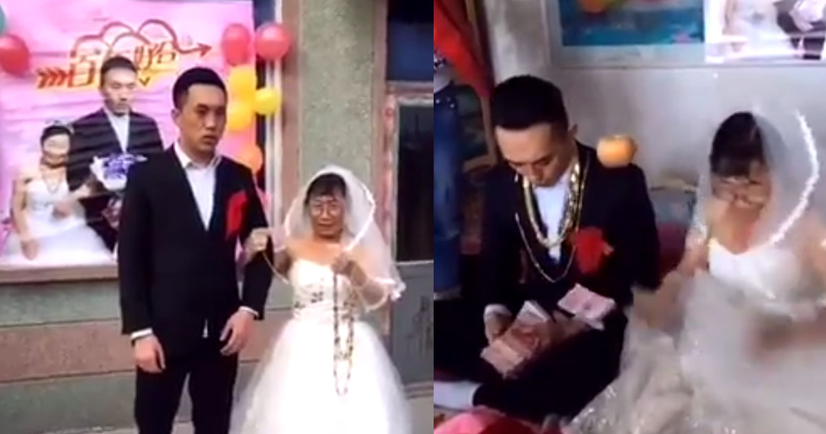MAN MARRY RICH ELDERLY PRC AUNTIE, GETS MONEY THROWN AT HIM