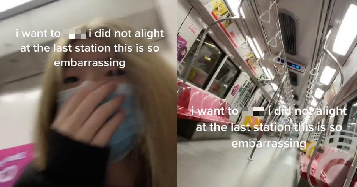 XMM FORGOT TO ALIGHT & MISSED HER LAST STOP ON MRT, END UP INSIDE UNDERGROUND TUNNEL