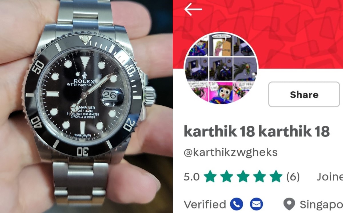 MAN’S ROLEX KENA KOPE, GOT SWAPPED WITH A FAKE BY A CAROUSELLER