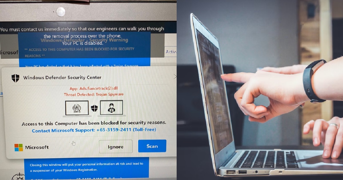 NEW “TECH SUPPORT” SCAM, POP-UPS CLAIM THAT YOUR PC GOT VIRUS, 59 PEOPLE LOST $1.4M