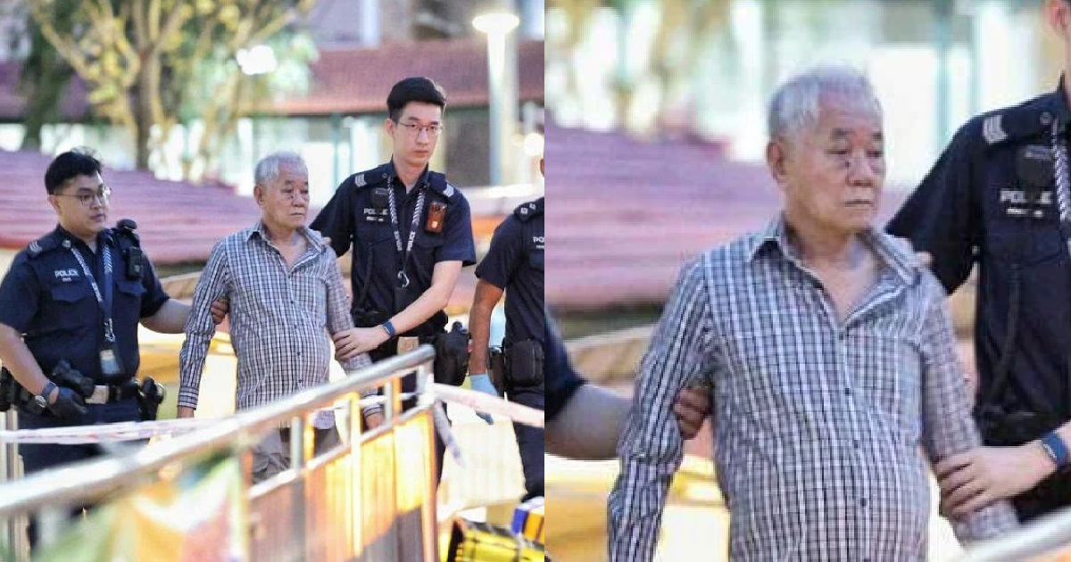 80 Y.O MAN WHO ALLEGEDLY SLASHED 88 Y.O MAN IN THE FACE @ AMK, REMANDED & CHARGED