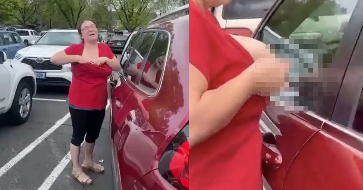 WOMAN IN USA SQUIRT HER MILK AT CAR THAT SNATCHED HER PARKING SPACE