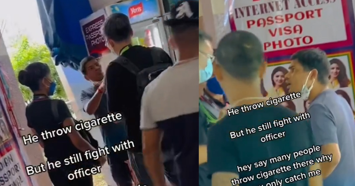 MAN CAUGHT THROWING CIG BUTT, “SO MANY PEOPLE THROW WHY U CATCH ME”