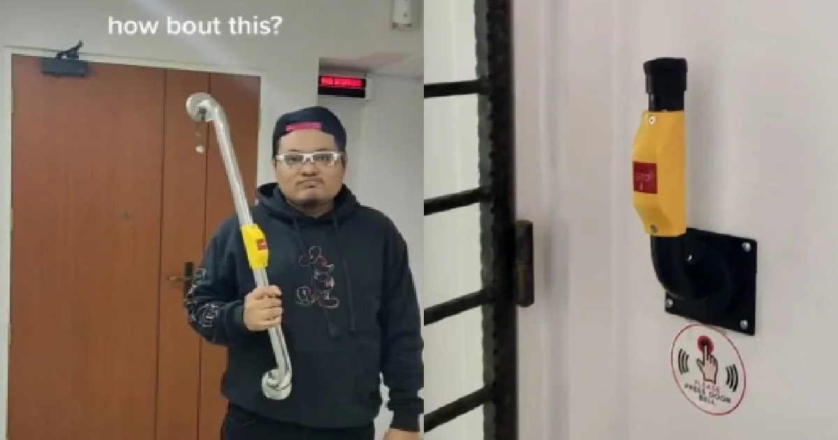 MAN INSTALLS BUS “STOP” BUZZER AS HIS HDB FLAT’S DOOR BELL, GOT HANDLE SOME MORE