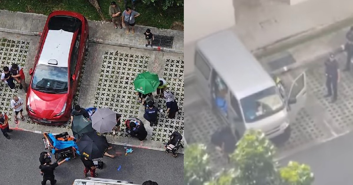 2 Y.O TODDLER KILLED AFTER DAD RUNS HER OVER @ WOODLANDS CARPARK, MAN ARRESTED
