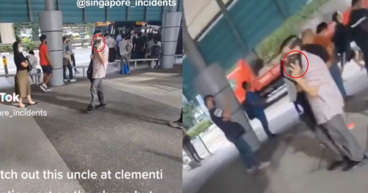 TIKO UNCLE ALLEGEDLY SPOTTED TAKING VIDEOS OF GIRL @ CLEMENTI MRT